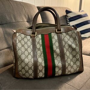Authentic Vintage Gucci Sherry Line Boston Bag